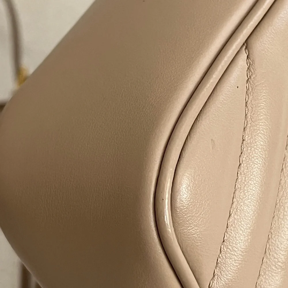 SOLD YSL Saint Laurent Lou Quilted Calfskin Leather Beige Camera Bag - Picture 9 of 12